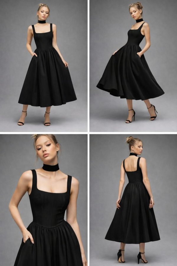 SIYAH DAVET ELBİSESİ