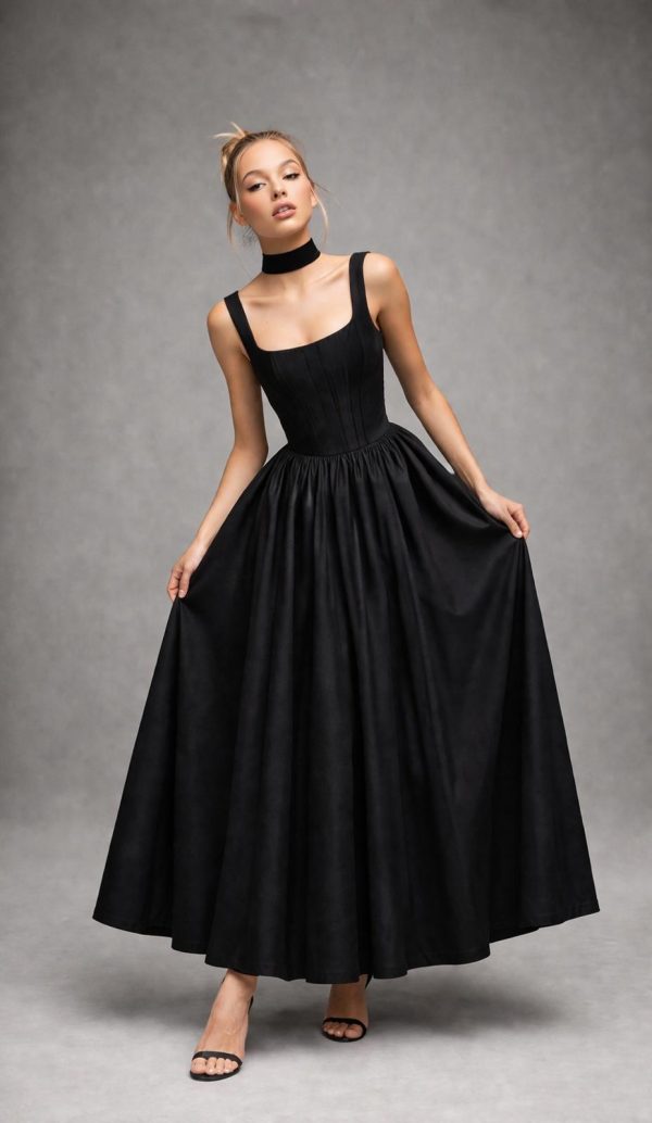 SIYAH DAVET ELBİSESİ